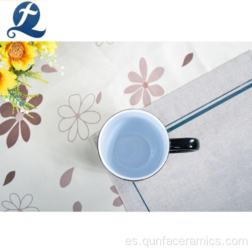 Taza de café resistente al calor de la taza de cerámica estampada ecológica